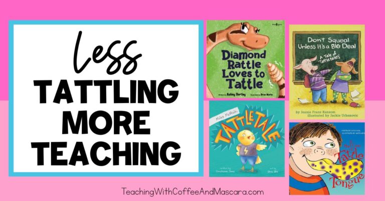 words that say less tattling more teaching beside the 4 best tattling books