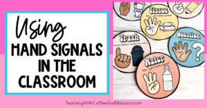 a photo that shows circles each with text and an image of a hand making a signal