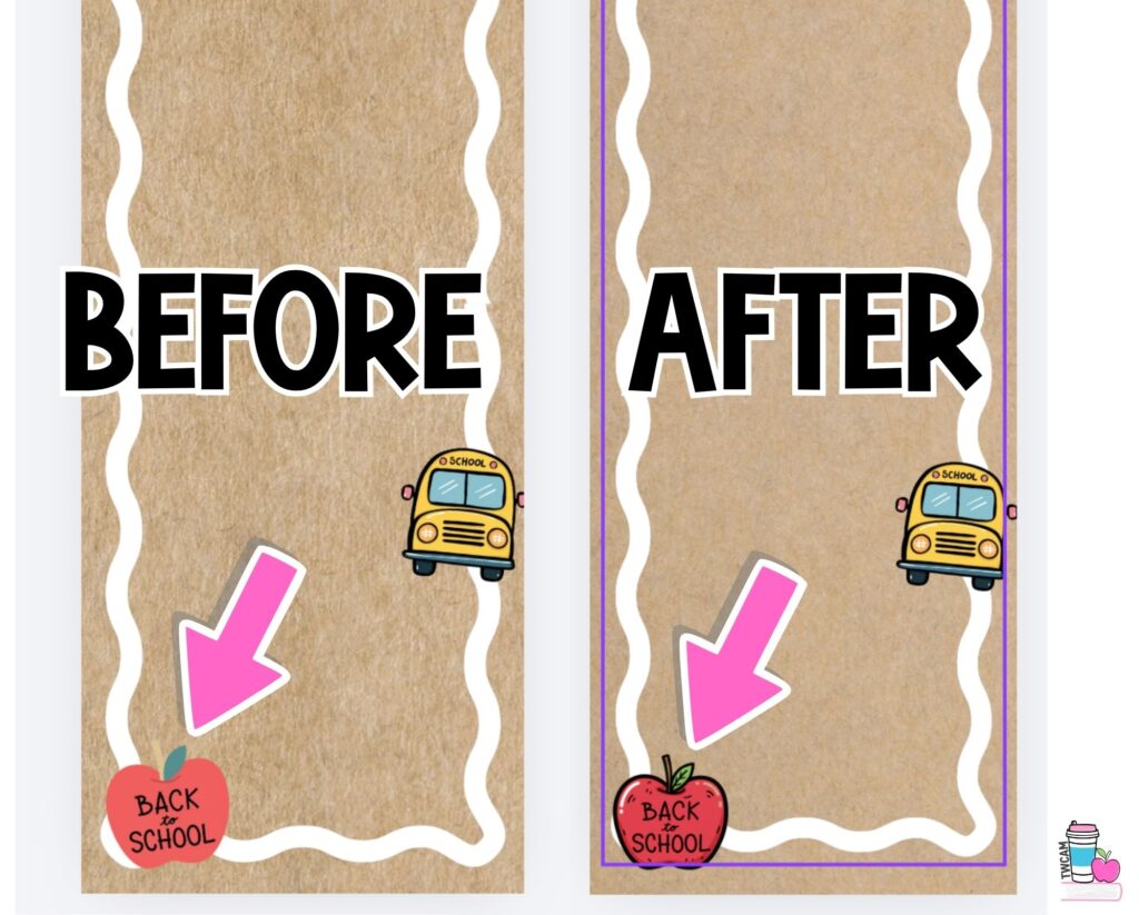 Canva interface showing you the before and after of using the visual style paint brush
