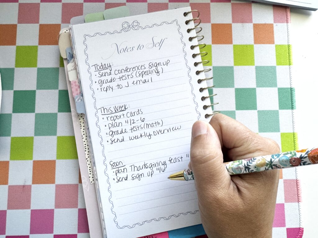 a to do list with 3 ares: today, this week and soon